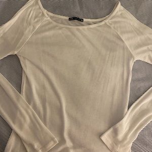 Zara off the shoulder long sleeve top